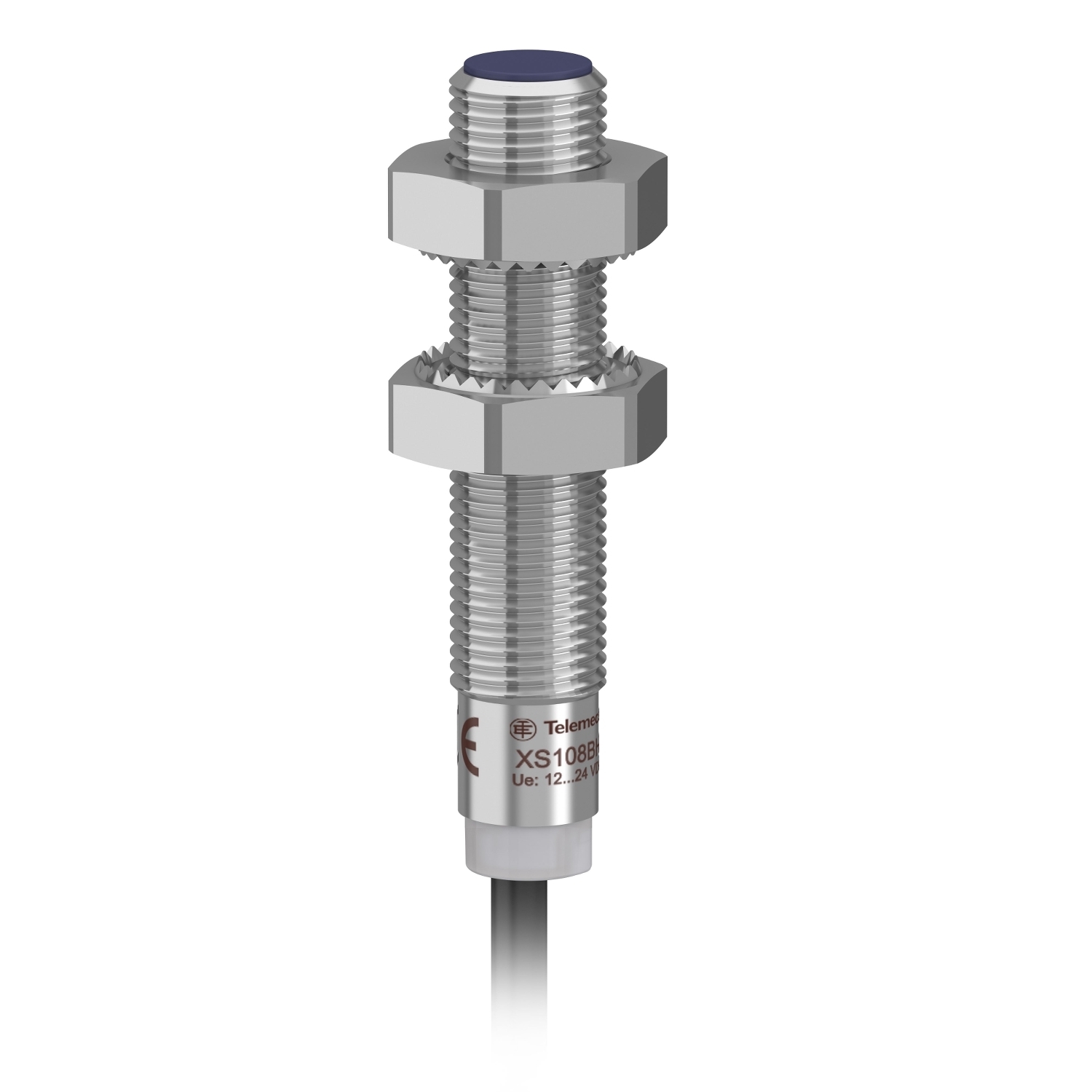 inductive sensor XS1 M8, L42mm, brass, Sn1.5mm, 12..24VDC, cable 2m