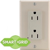 15 Amp, 125 Volt, Tamper Resistant, Decora Duplex Surge Suppressor Receptacle, Straight Blade, Commercial Grade, Self Grounding, Brown