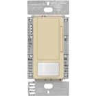 TAA Compliant Maestro 0-10V Dimmer and Occupancy/Vacancy PIR Sensor, single pole/multi-location, 10-277V 8A max, ivory