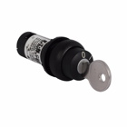 Eaton M22 Modular Three Position Key-Operated Selector Switch, 22.5 mm, Maintained, Key removable center, Non-illuminated, Bezel: Black, Button: Black, MS2, IP66, NEMA 4X, 13, Three-Position, 100,000 Operations