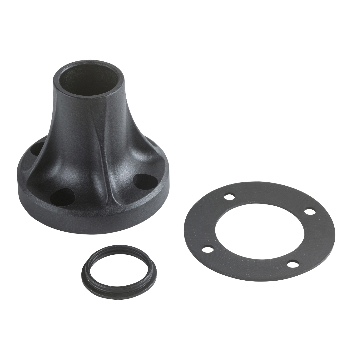 Fixing base, Harmony XVB, for modular tower lights,  plastic, black, 70mm