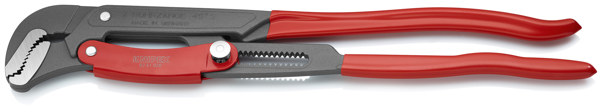 Rapid Adjust Swedish Pipe Wrench-S-Type, 22 in., Plastic Coating
