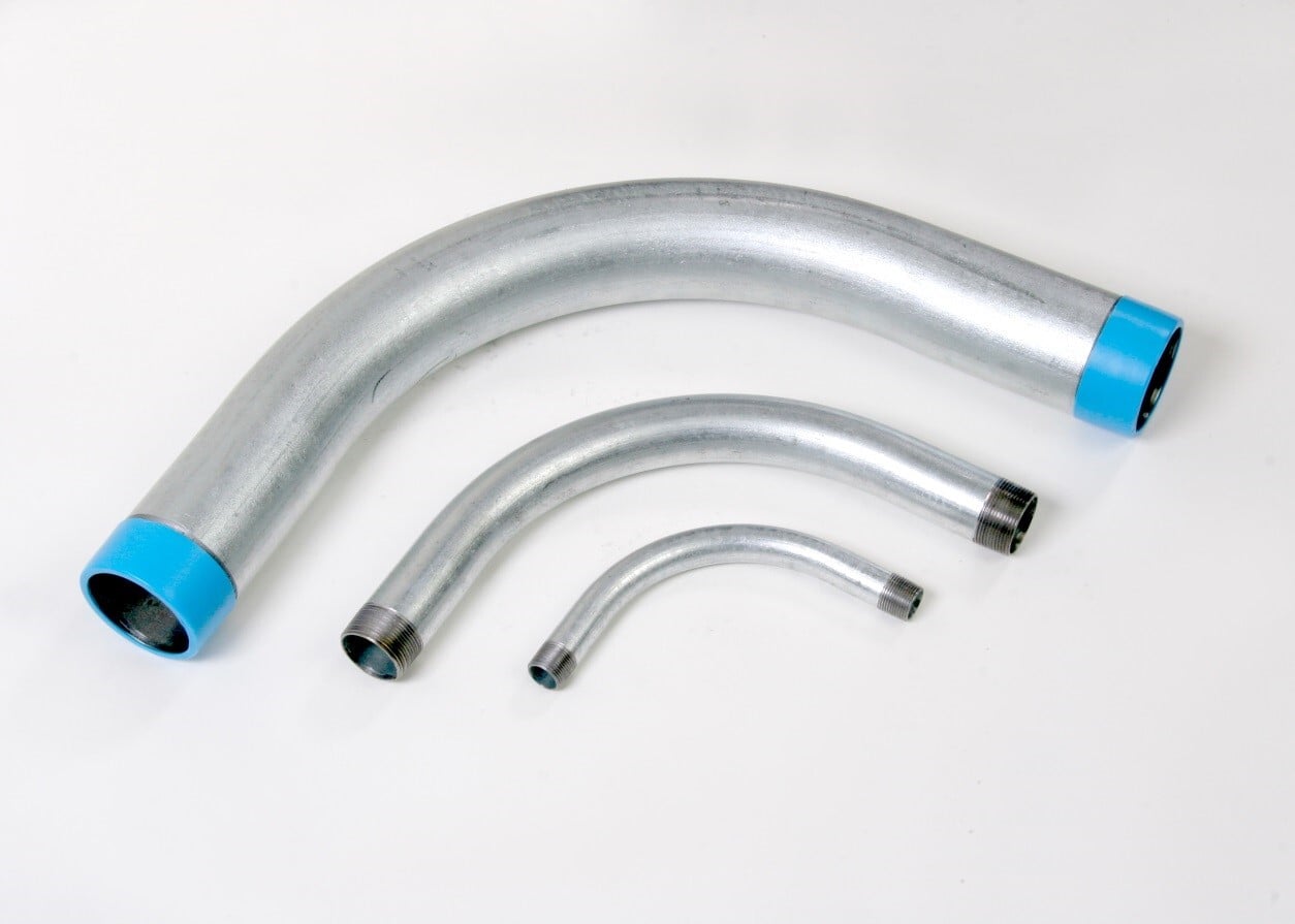4       ALUM ELBOW 90DEG 36RAD  Metallic Color  Made in USA, Corrosion resistant oxide film, Non-sparking and Non-magnetic  Threaded