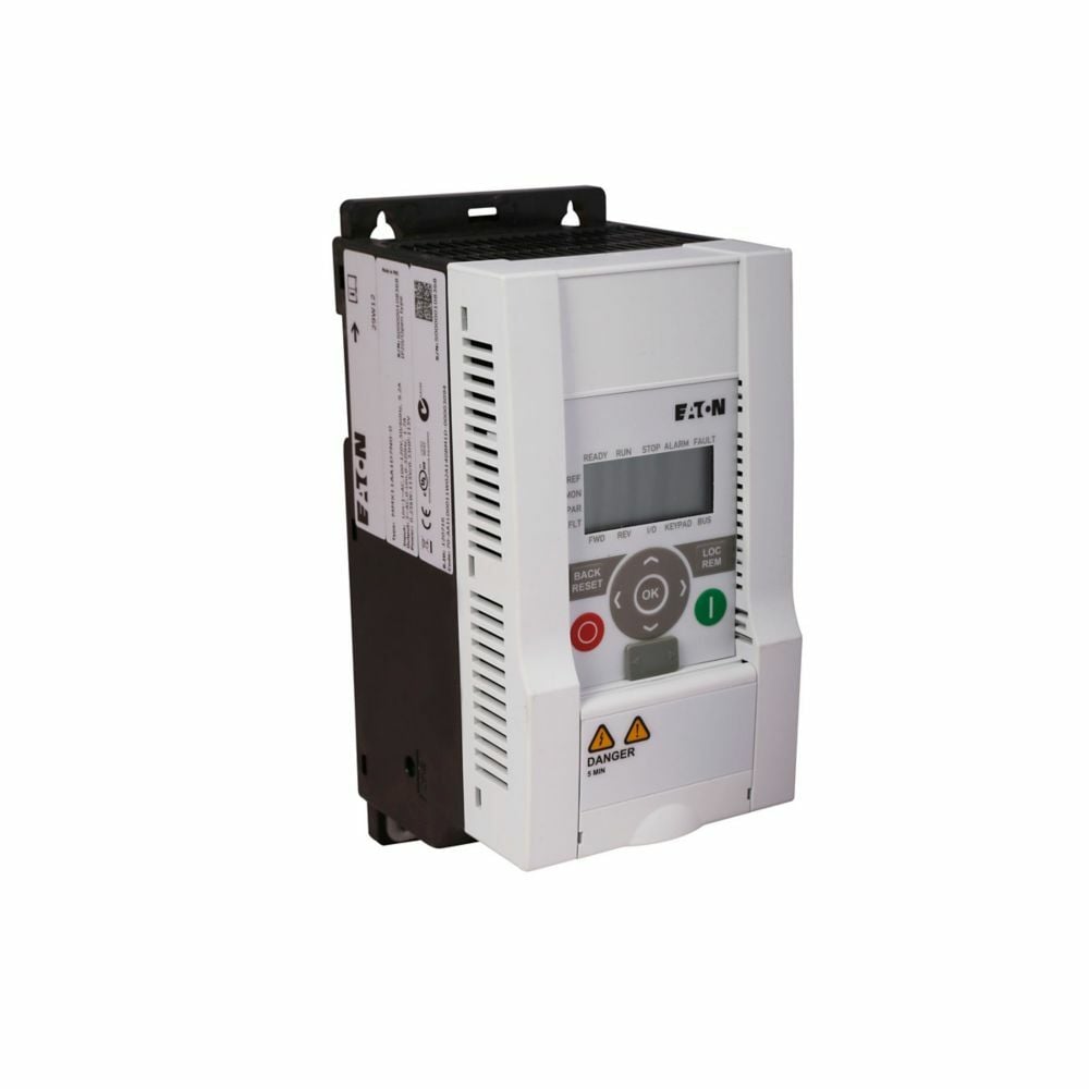 Eaton M-Max Series sensorless vector adjustable frequency drive, Single-phase in, three-phase out, 2.4A, 0.5HP, FS2, W/O EMC, 115V input, 230V output voltage