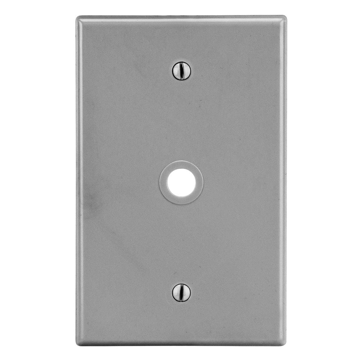 Wallplate, 1-Gang, .406" Opening, Box Mount, Gray