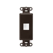 QuickPort Decora Insert, 1-Port, Brown