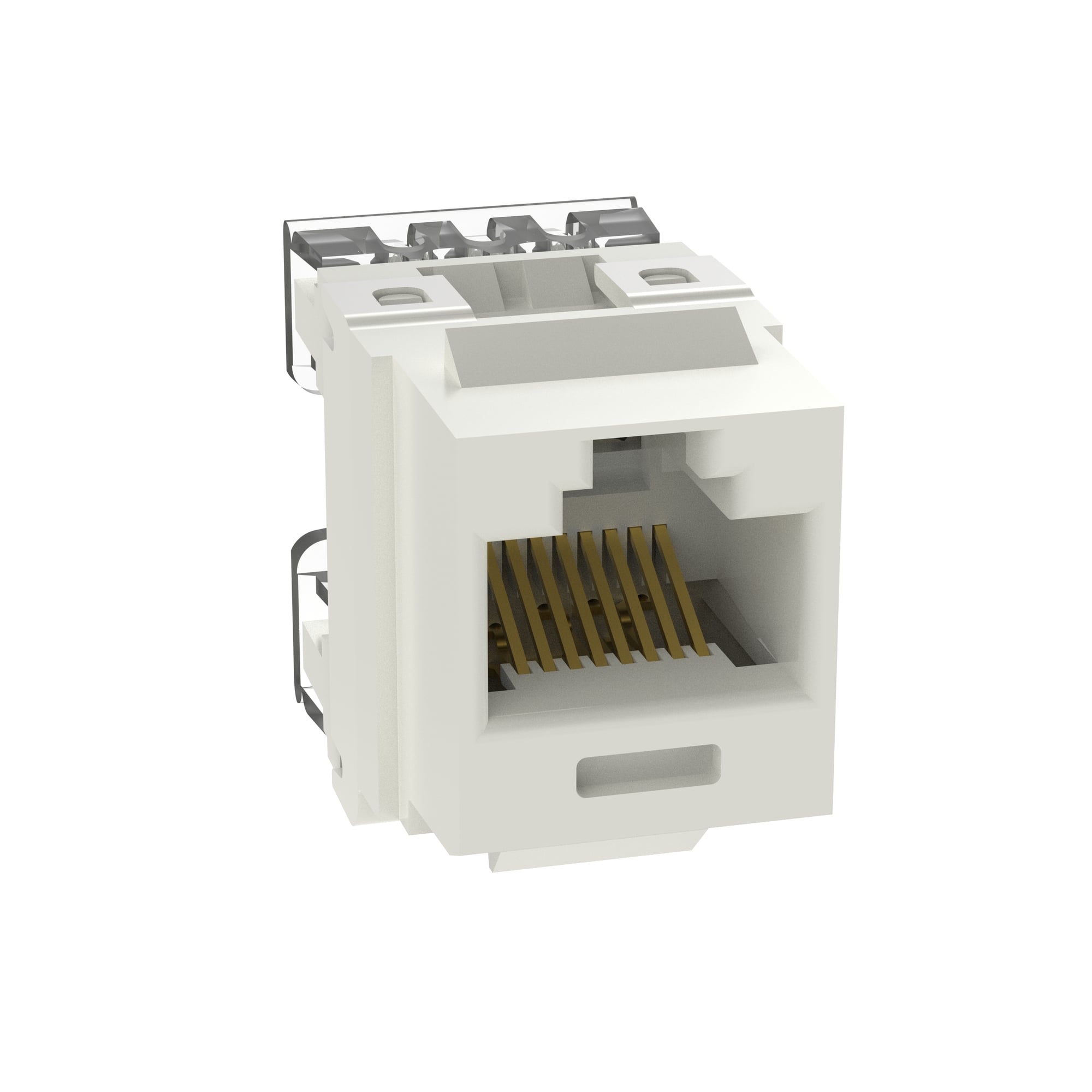 NetKey Cat 5e Punchdown Jack, Int'l Whit