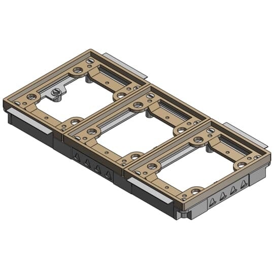Three Gang Tile Activations for 640 Series, Brass