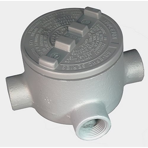 Type TA Conduit Body, 1/2 inch, Malleable Iron, Zinc Electroplated