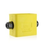 Portable Outlet Box, Single-Gang, Standard Depth, Feed-Thru Style, Cable Diameter 0.230-Inch 0.546-Inch, Yellow