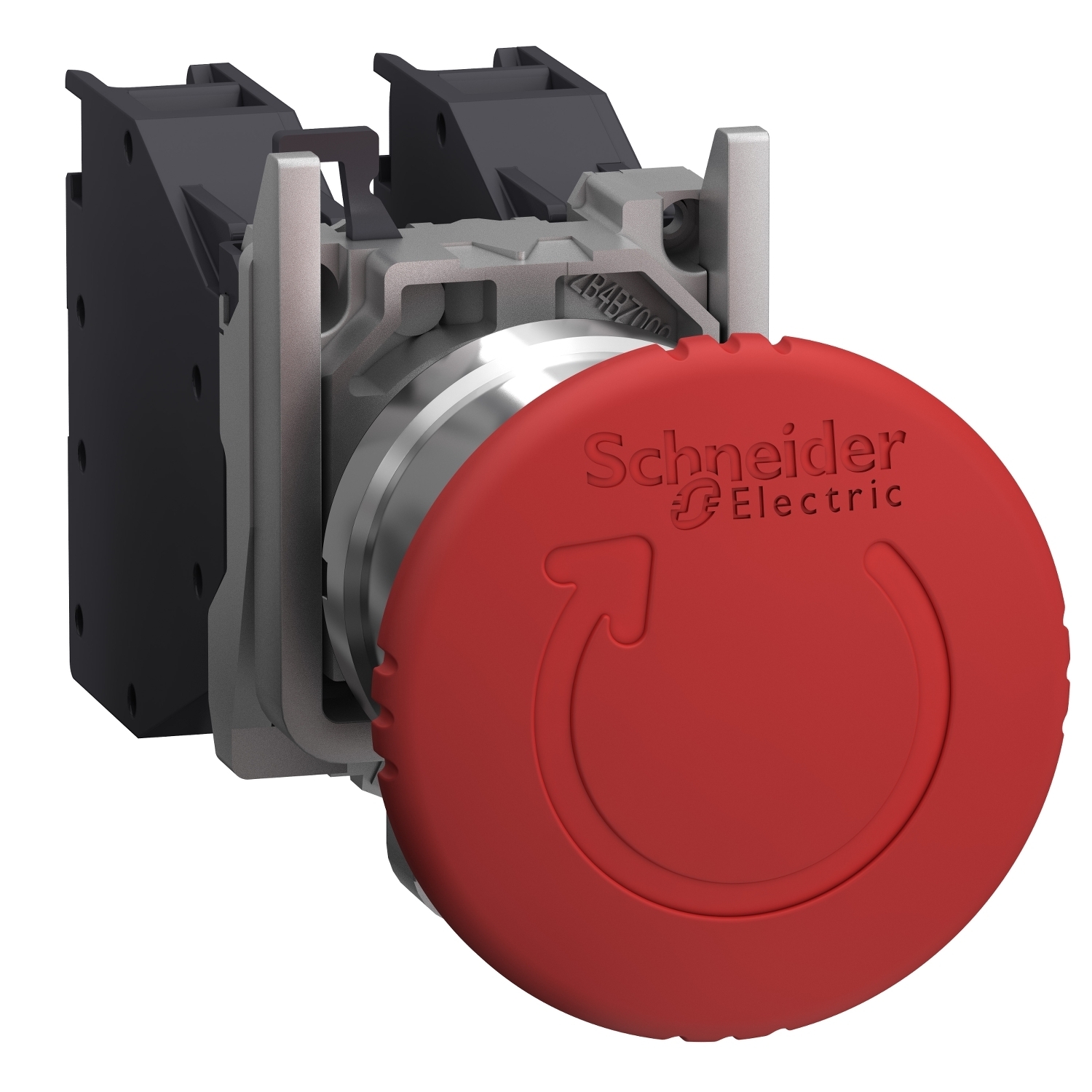 Complete emergency stop push button, Harmony XB4   ATEX D, Explosive atmosphere, turn to release