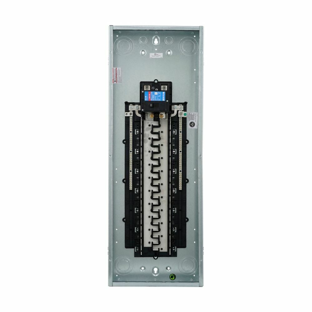 Plug-on neutral main circuit breaker loadcenter,200A,X8,Aluminum,Cover included,NEMA 1,Metallic,25 kAIC,CSR,80 circuits,Single pole,40 spaces,Single-phase,Combination,NEMA 1,Type BR 1-inch breakers,120/240V