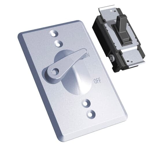 S321E Red Dot Universal Weatherproof Switch Cover With Switch, Zinc