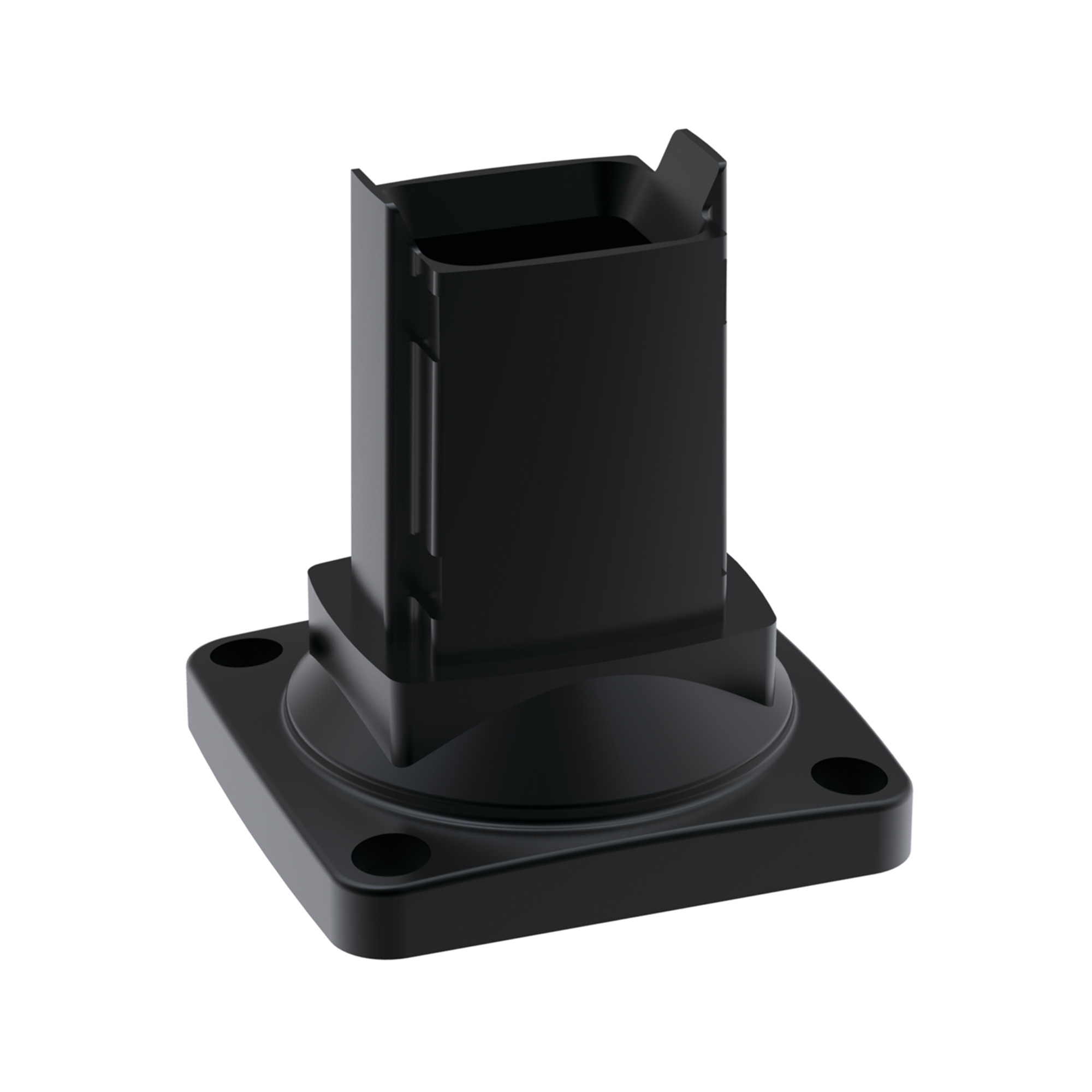 Syspend 281-Max Wall Flange, 5.12x5.12x5.59, Black, Aluminum