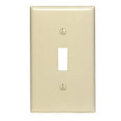 1-Gang Toggle Device Switch Wallplate, Standard Size, Thermoplastic Nylon, Device Mount, Light Almond