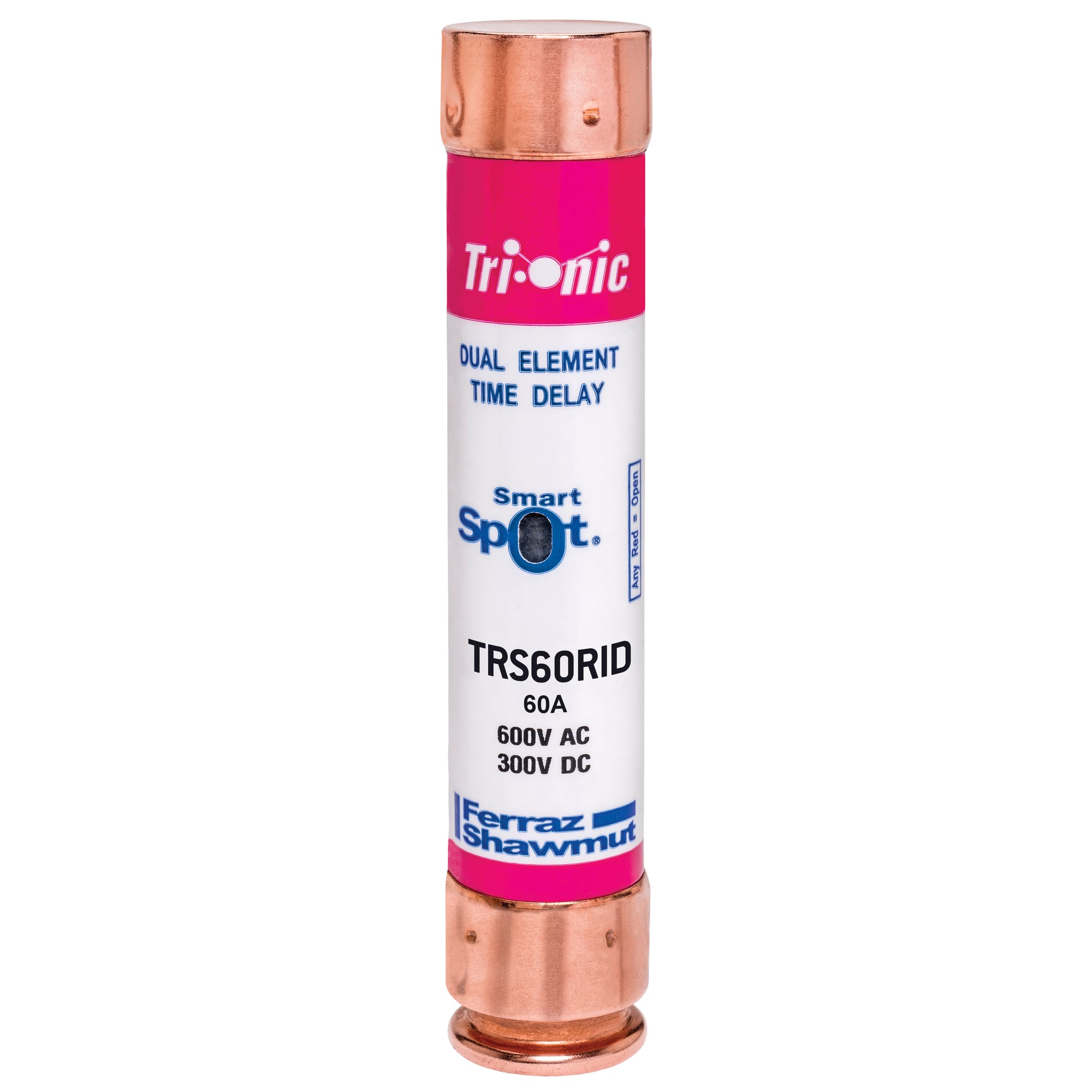 Fuse TRS-R - Class RK5 - Time-Delay 600VAC 300VDC 60A Ferrule SmartSpot