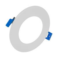 DLE4 Series 4 in. Round White Flat Panel LED Downlight in 3000K