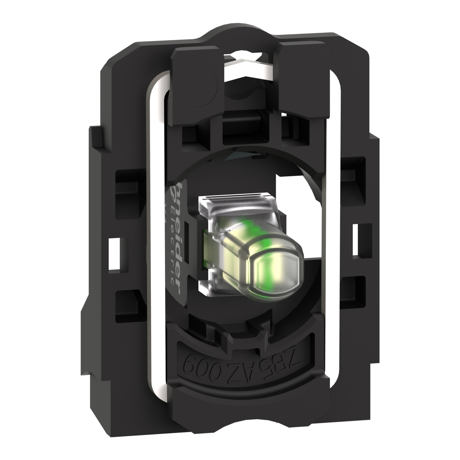 Complete body light block assembly, Harmony XB5, plastic, universal LED, body fixing collar, 24...120V AC DC
