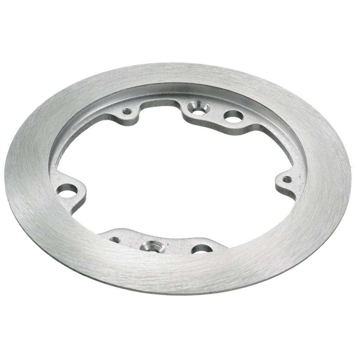Flush Concrete Floor Box Series, 1-Gang Carpet Flange, Round, 6.25" Diameter, Brushed Aluminum
