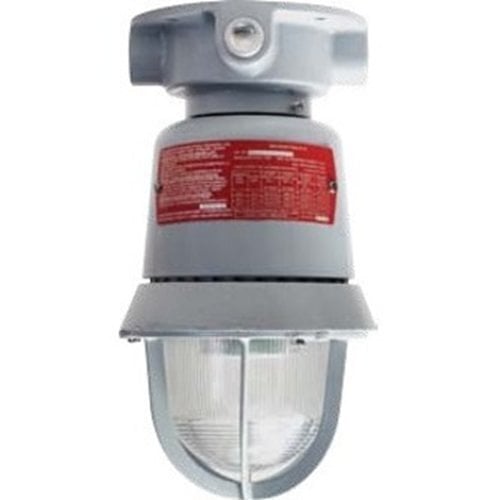 Explosion Proof LED Beacon 13 Flash Patterns, Green Lens, 24V AC/DC
