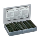 Thin-Wall Heat Shrinkable Tubing Assortment Precut in 6 Inch Lengths, Black, (32)-Diameter 3/16 Inch, (20)-Diameter 1/4 Inch, (8)-Diameter 3/8 Inch, (6)-Diameter 1/2 Inch,  (4)-Diameter - 3/4 Inch, (4)-Diameter - 1 Inch Includes Plastic Storage Case