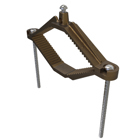 Permaground Bronze Ground Clamp, Conductor Range 4-10, Pipe Sizes 4-1/2 to 6in