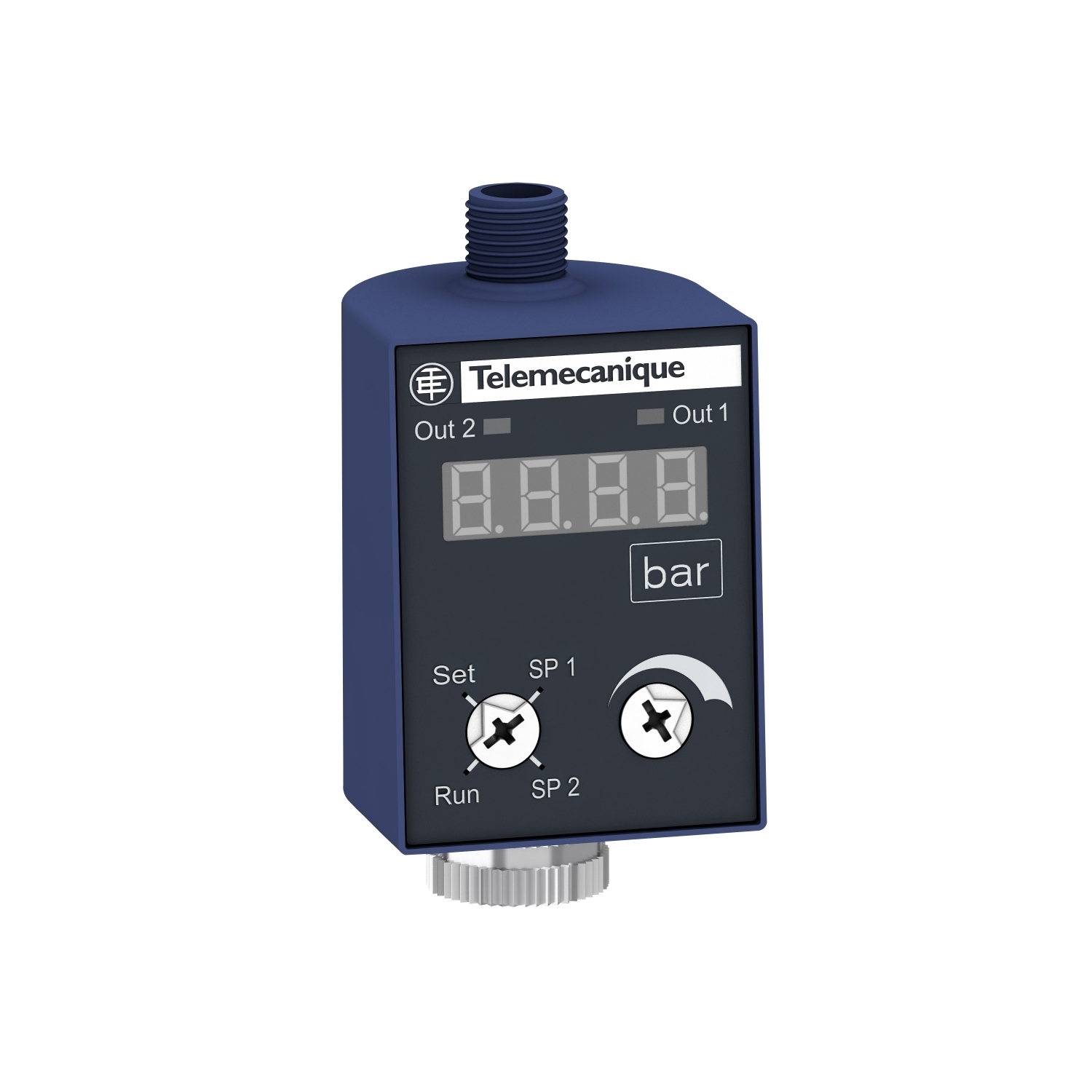 Electronic pressure sensors, Pressure sensors XM, Display & switch ZMLP, 24 VDC, 2 PNP, hysteresis, M12