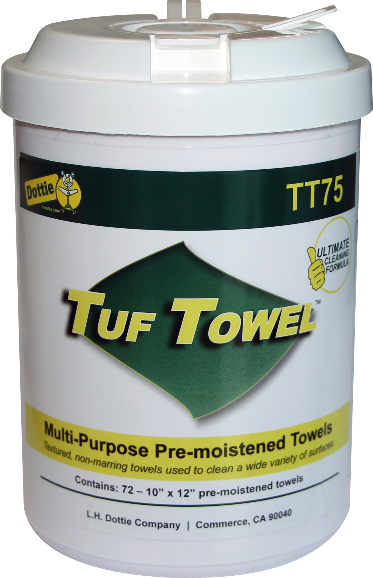 Tuf Towel, Heavy-Duty Cleaning Formula for the Toughest of Jobs Even without Water, Unmatched Performance on Paint, Ink, Tar, Adhesives, Sealant, Grease and Oil, Fortified with Aloe & Vitamin E for Gentle but Effective Performance, Unique Fabric has Tough Scrubbing Side & Smooth Side for Delicate Work, Great for Hands, Tools & Many Other Surfaces