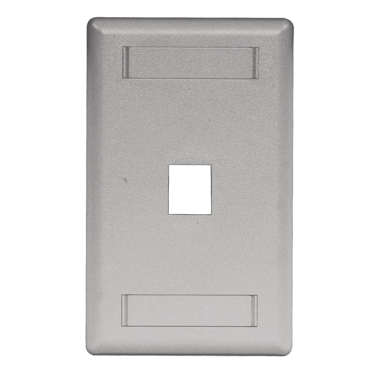 Phone/Data/Multimedia Faceplate, Face Plate, Rear-Loading, 1-Port, Single-Gang, Gray