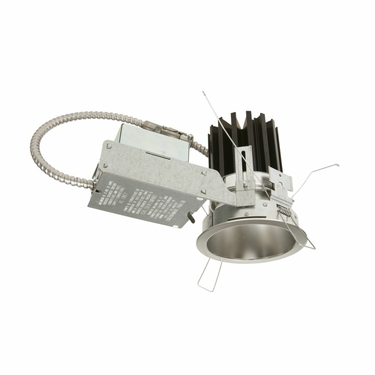 4" Square LED Reflector, Polymer Trim Ring, Haze Finish