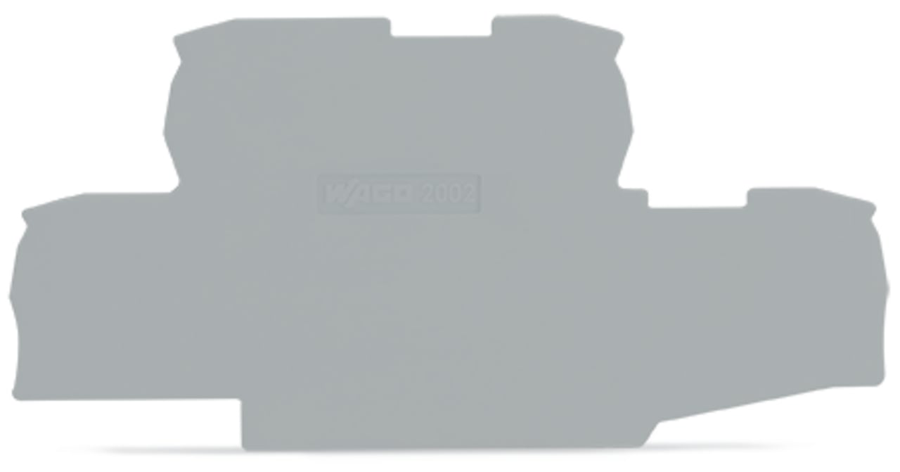 End plate; 0.8 mm thick; gray