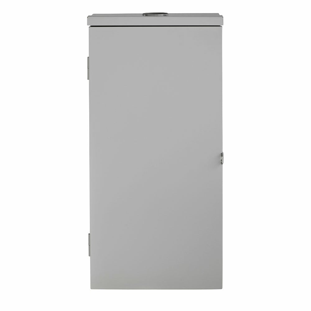 Outdoor Load Center, NEMA 3R with Main Breaker, 125 Amp, 20 Spaces, 22KA Interrupt Rating, Enclosure and Door Only - Gray