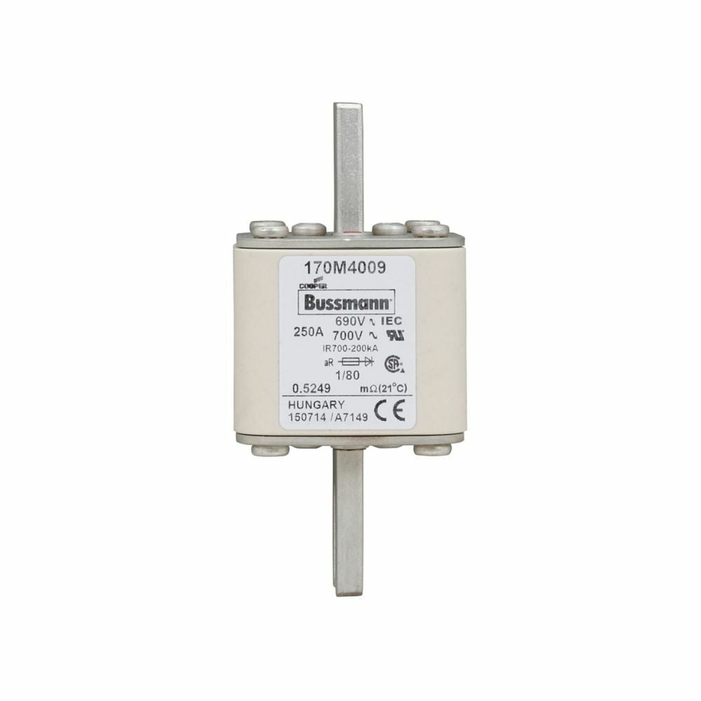 Fuse-link, high speed, 250 A, AC 690 V, DIN 1, 53 x 53 x 108 mm, aR, DIN, IEC, single indicator