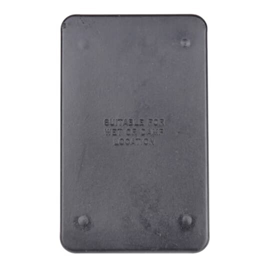 One-Gang Blank Weatherproof Cover with Gasket, Color Brown, Material Phenolic, Mounting Means Stainless Steel Screws