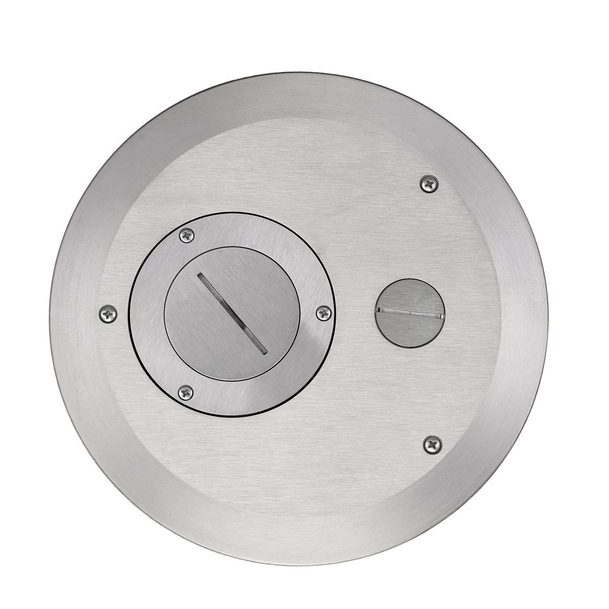 Fire-Rated Poke-Through SystemOne 8" Round Furniture Feed Surface Cover.