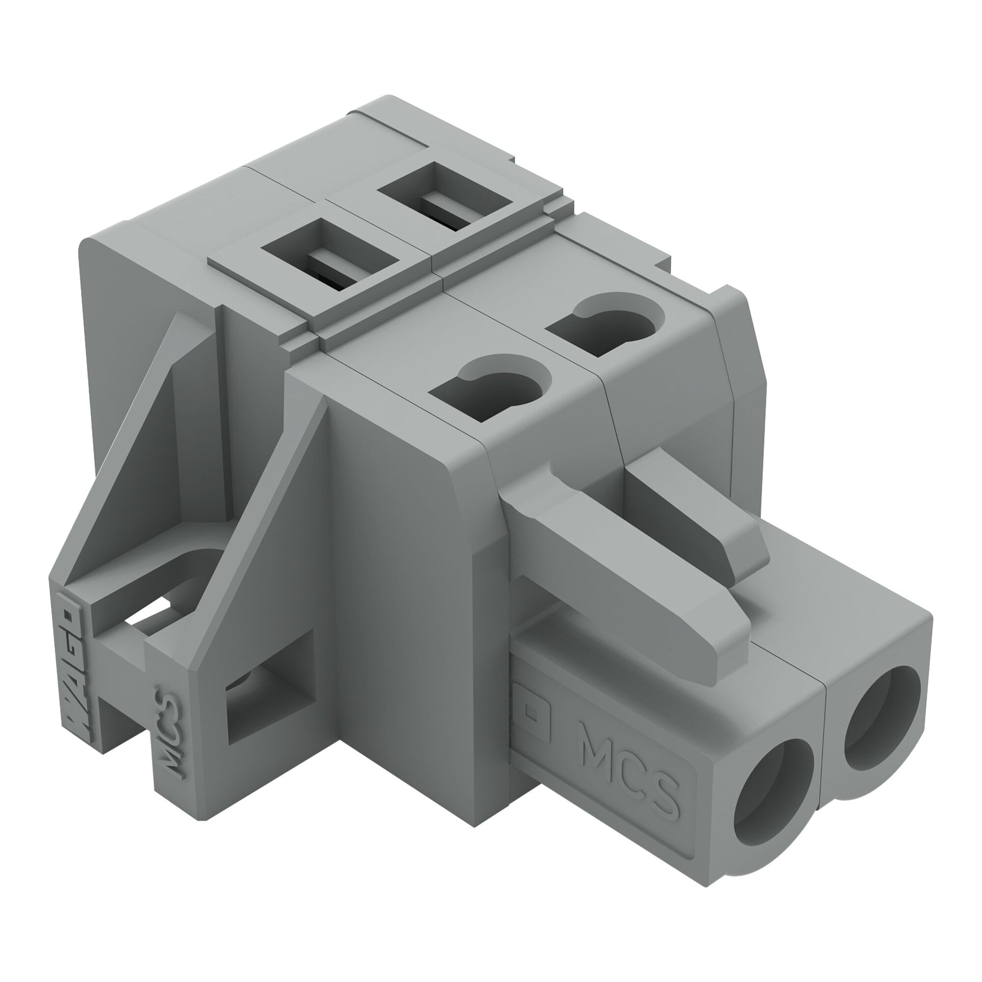 1-conductor female connector; CAGE CLAMP; 2.5 mm; Pin spacing 5 mm; 2-pole; clamping collar; 2,50 mm; gray