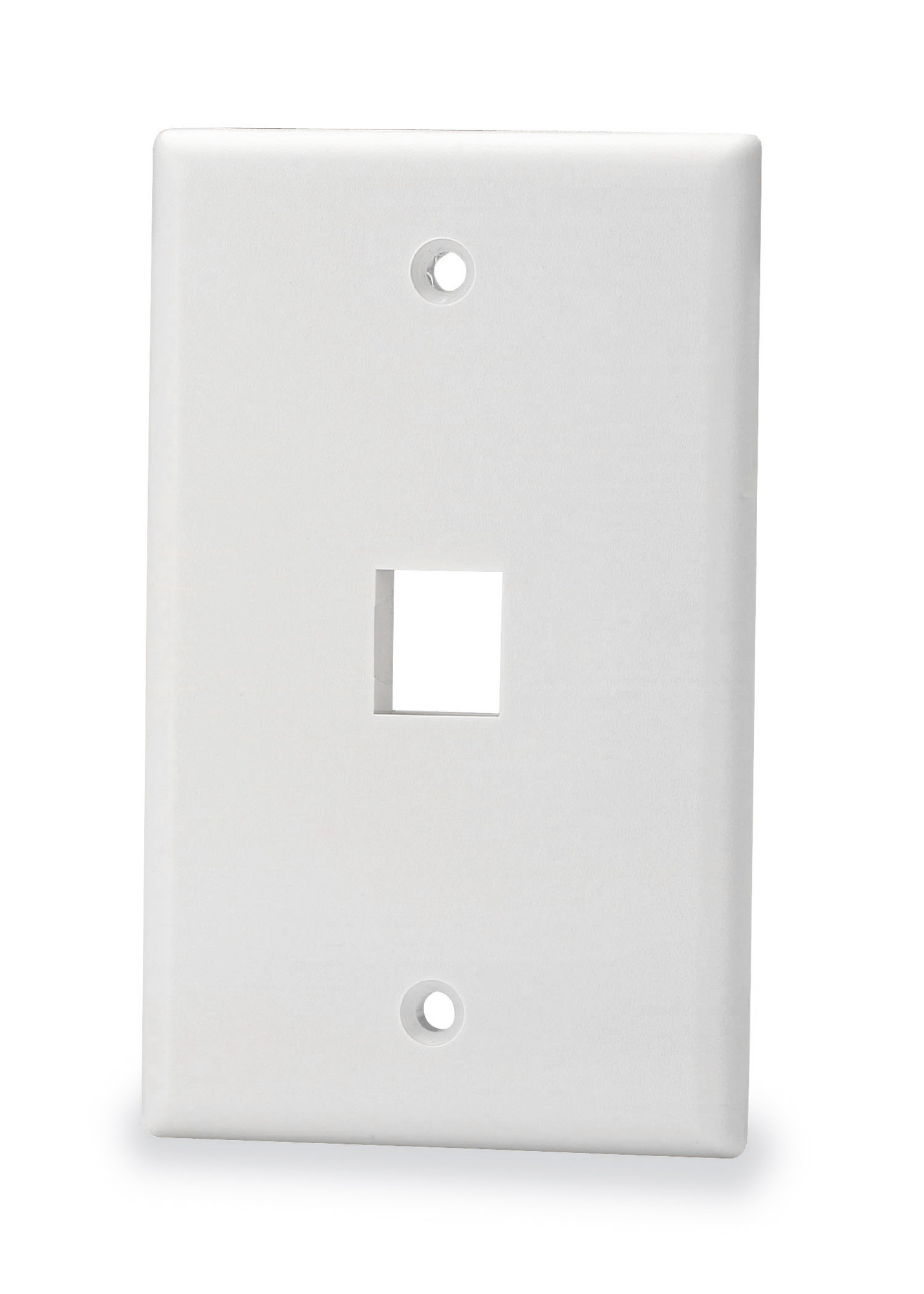 1-Port Single Gang Keystone Faceplate w/o Labeling, White