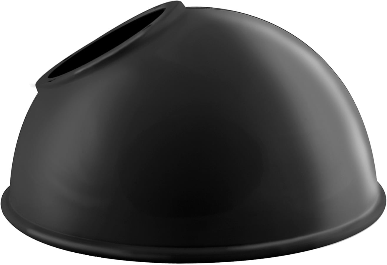 Decorative Angled Dome Shade For Gnled Gooseneck Black