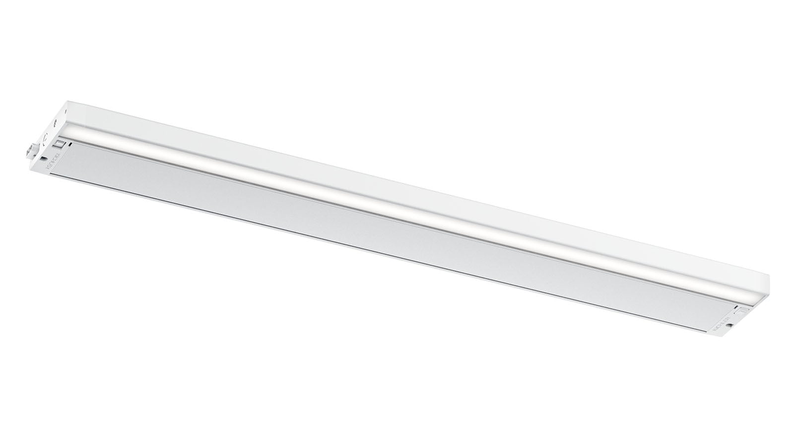 The high quality light output of the 6U Series LED under-cabinet fixture offers a consistently diffused, spot-free lighting effect. The ability to switch the fixture between 2700K and 3000K allows for the ultimate in homeowner customization.