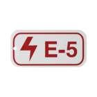 1.5"X3"ENERGY TAGS RED/WHT,E-5,ADH, 5/PK