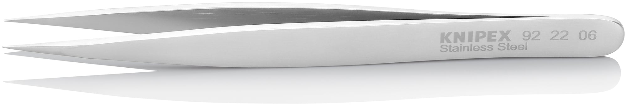 Stainless Steel Gripping Tweezers-Needle Point Tips, 4 3/4 in., 0.25 mm TT, 0.25 mm TW