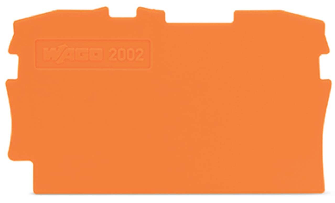 End and intermediate plate; 0.8 mm thick; orange