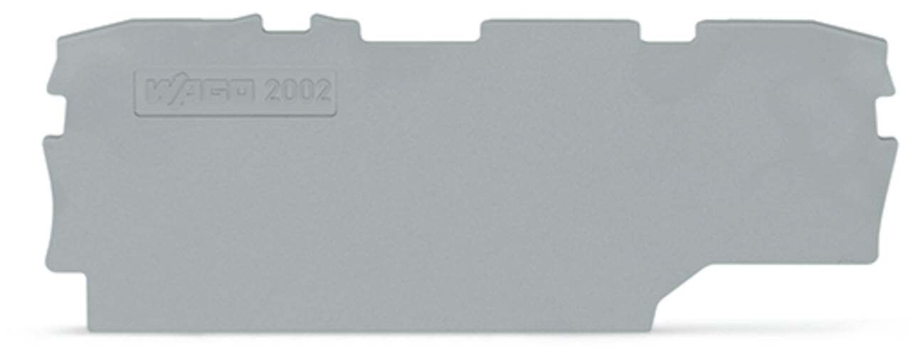 End and intermediate plate; 1 mm thick; gray