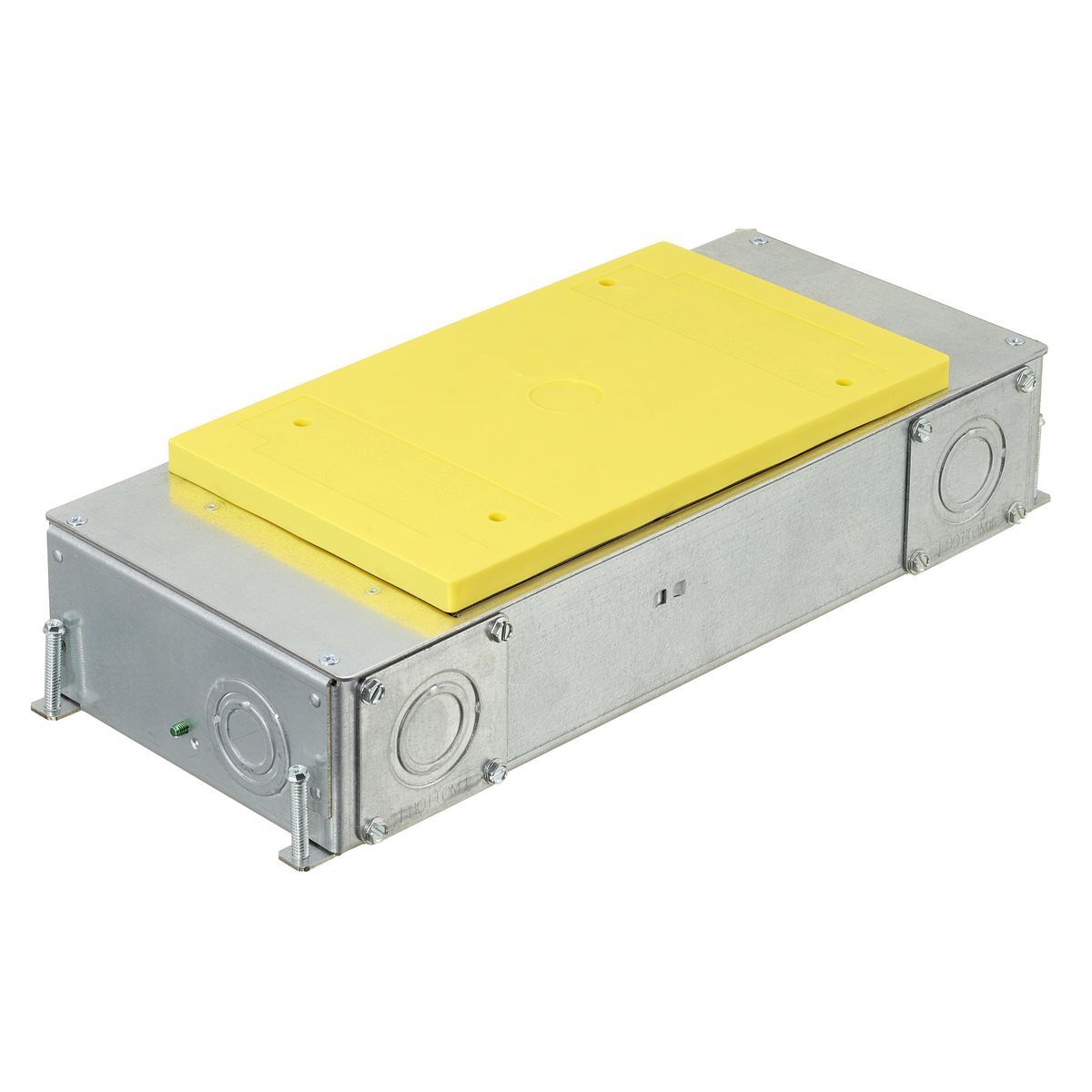 SystemOne ETERNAL Series Concrete Floorboxes, Galvanized Stamped Steel Box, Recessed, 2-Gang CFB E-Series Box for Rectangular Covers, 3.00" Minimum Depth of Pour