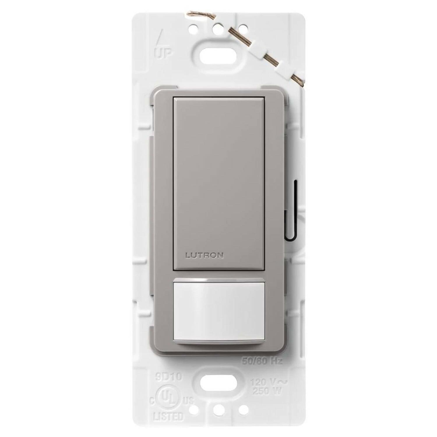 Lutron Maestro Motion Sensor Switch, No Neutral Required, 150W LED, Single Pole, Gray