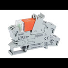 Relay module; Nominal input voltage: 110 VDC; 1 changeover contact; Limiting continuous current: 16 A; Red status indicator; Module width: 15 mm; 2,50 mm²; gray