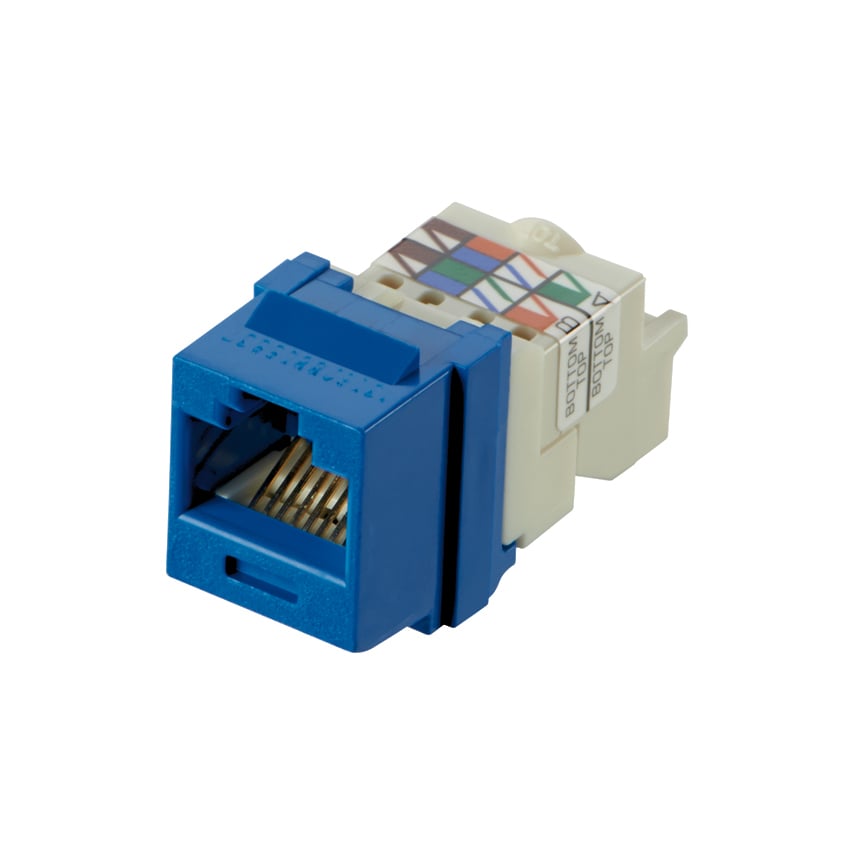 NK Cat 6 UTP Jack Module, TP Style, Blue