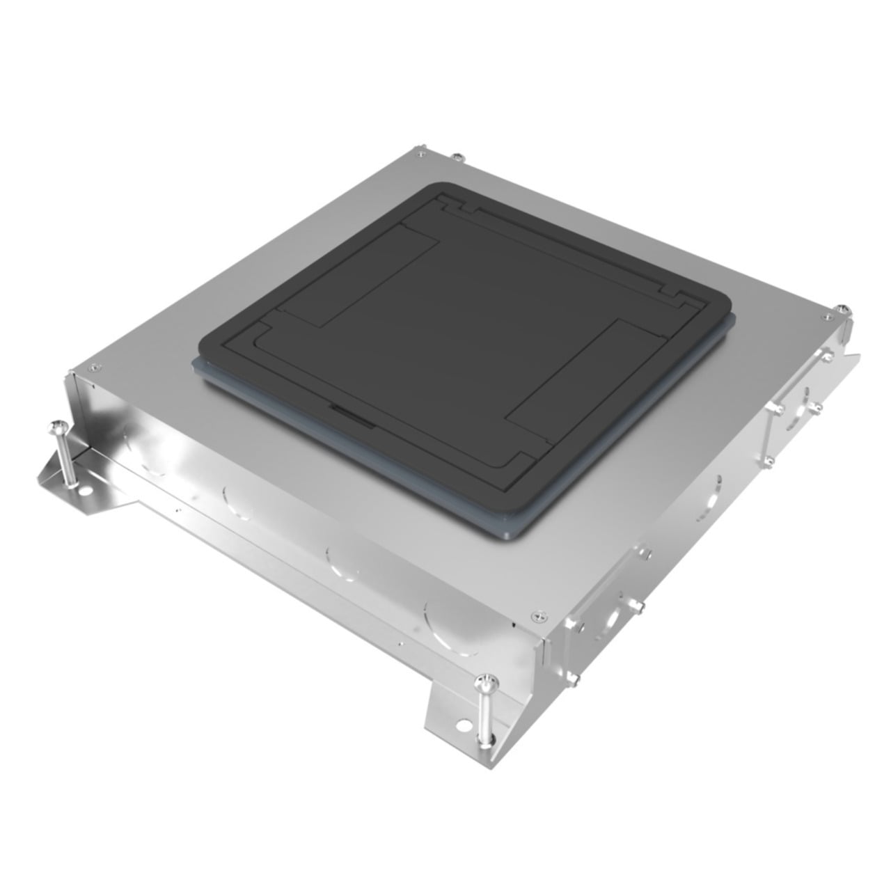 RFBA 6-Gang Floor Box, Rectangular, 3 Inch