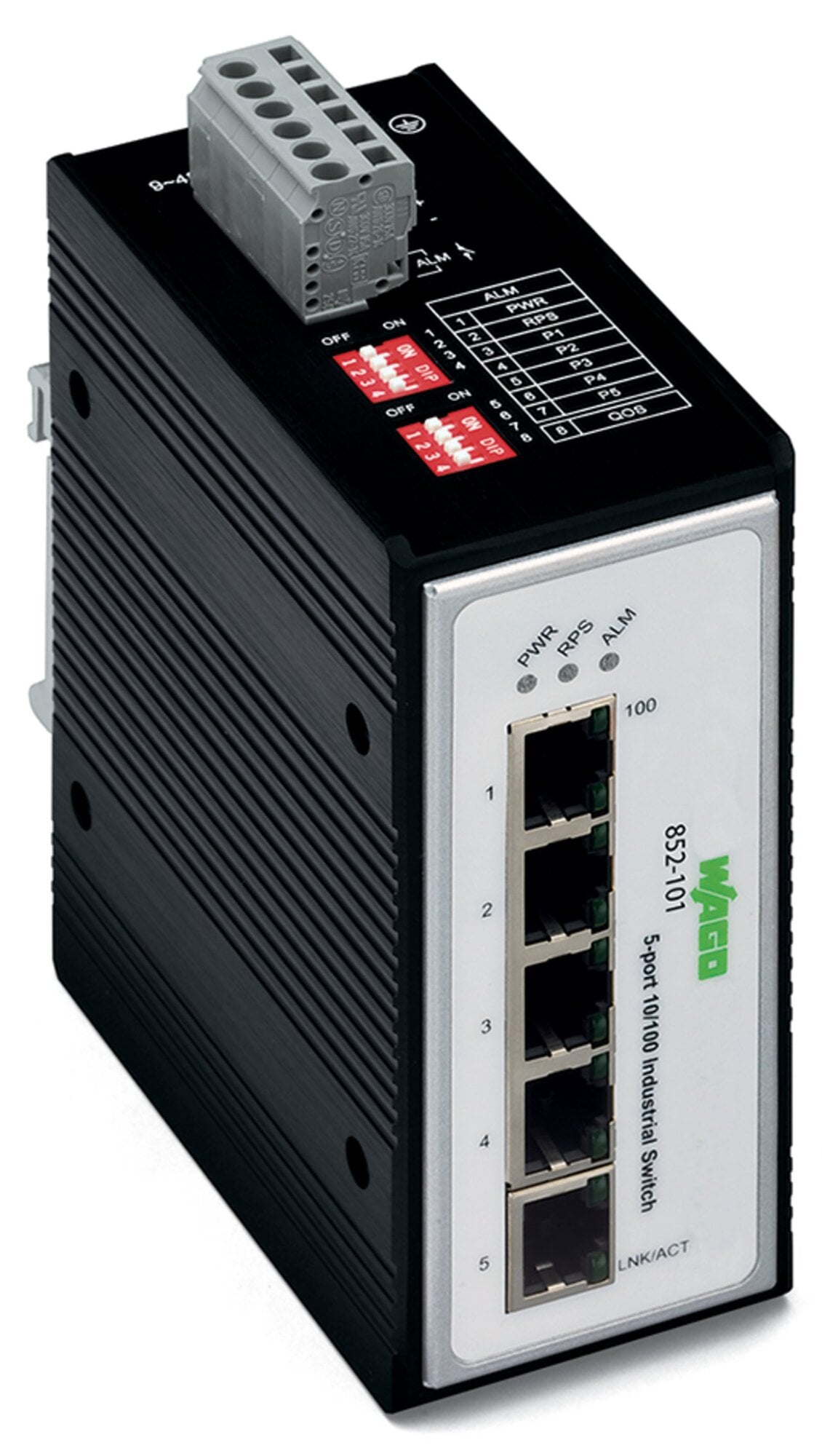 Industrial-Switch; 5-port 100Base-TX; black