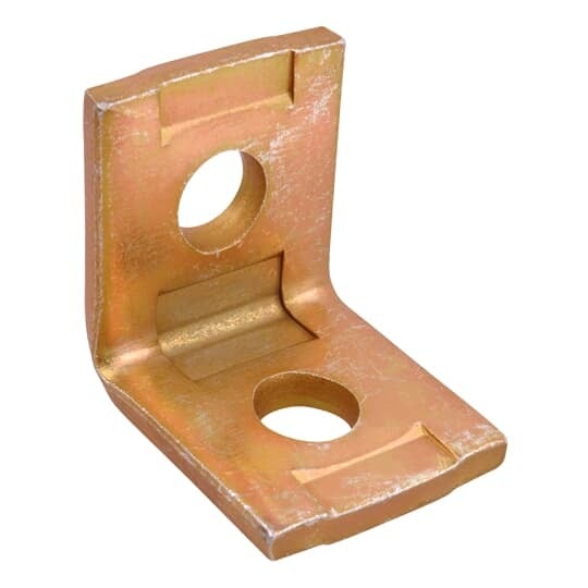 Fitting, 90 Degree, Height 2 Inches, Base Length 2 Inches, Width 1-5/8 Inches, Hole Diameter 9/16 Inches, Steel